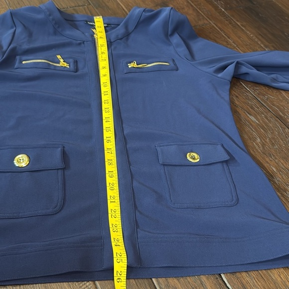 Boston Proper Beyond Travel Navy Jacket with Gold Zippers XL - Picture 12 of 12